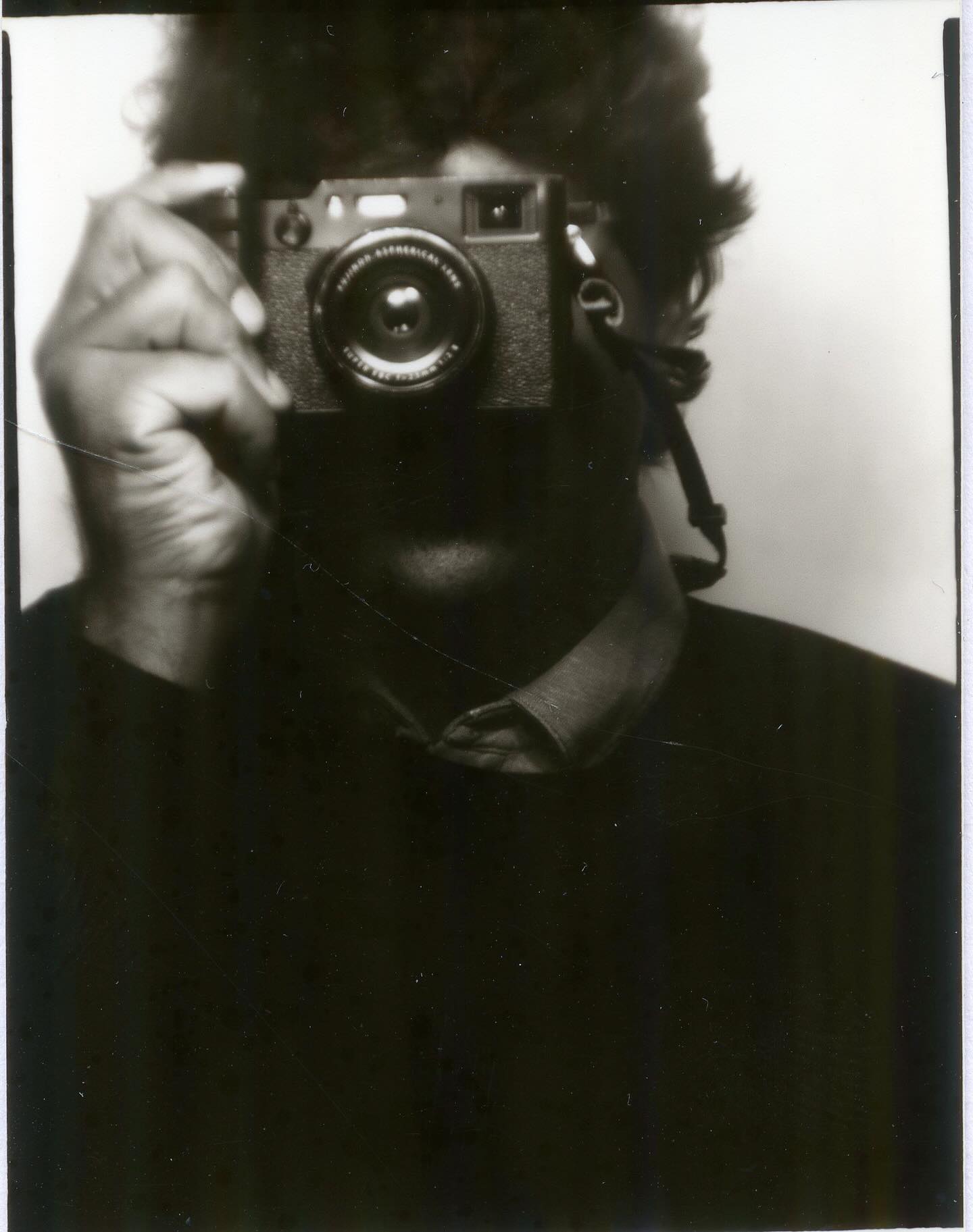 Diego Couto — self-portrait with his camera, black and white